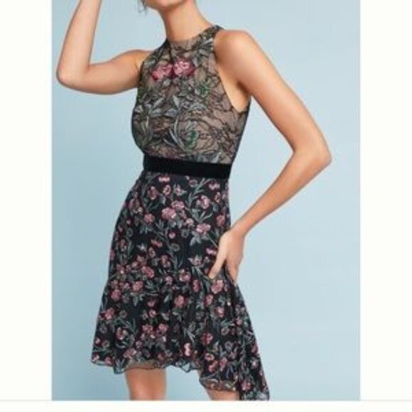 Monique Lhuiller Floral Lace Dress - Picture 1 of 10